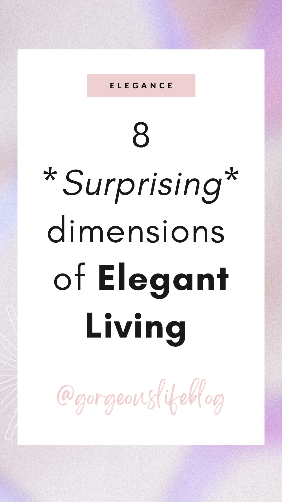 elegant living